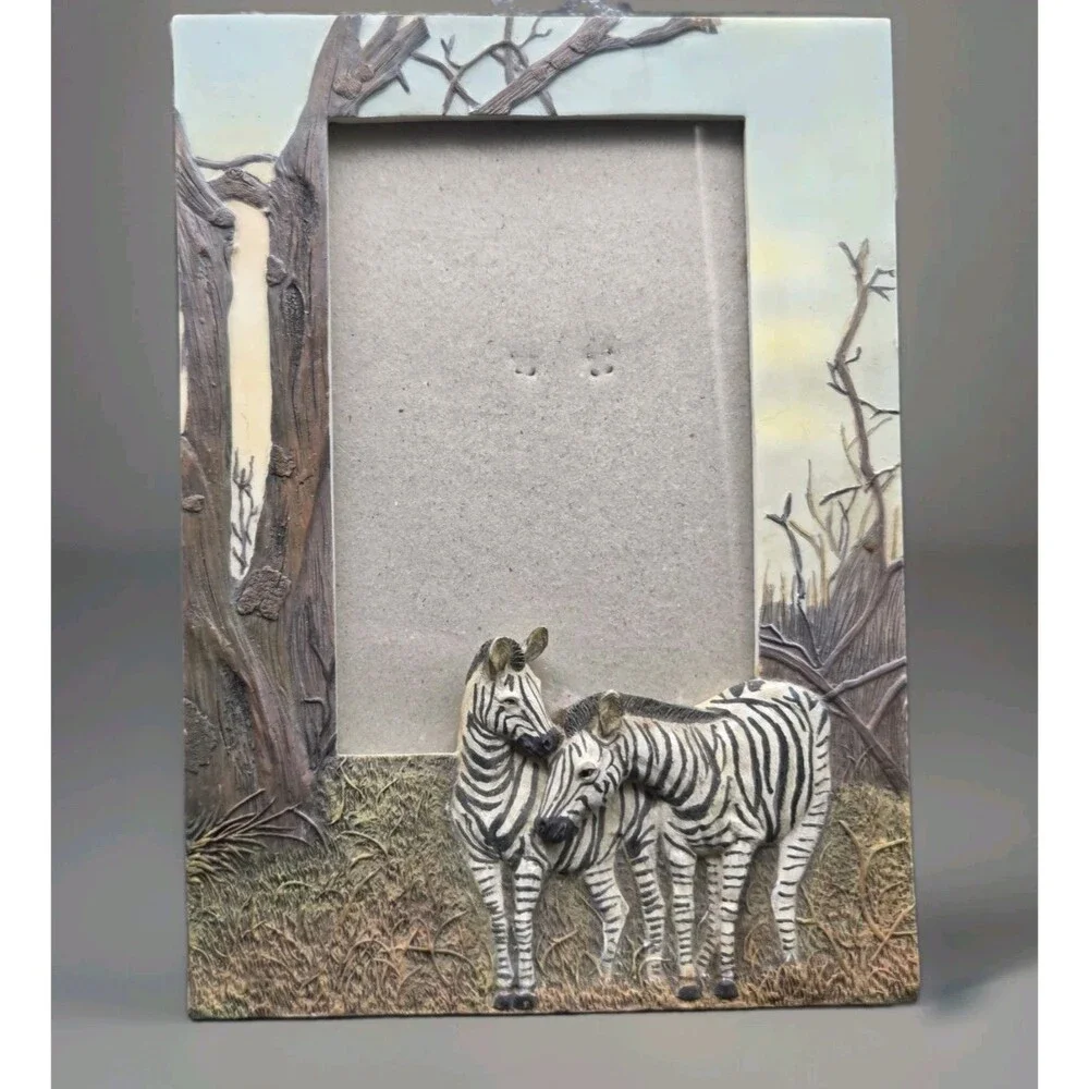 3D Zebra Picture Frame Easel Back For 6 X 4 Photo